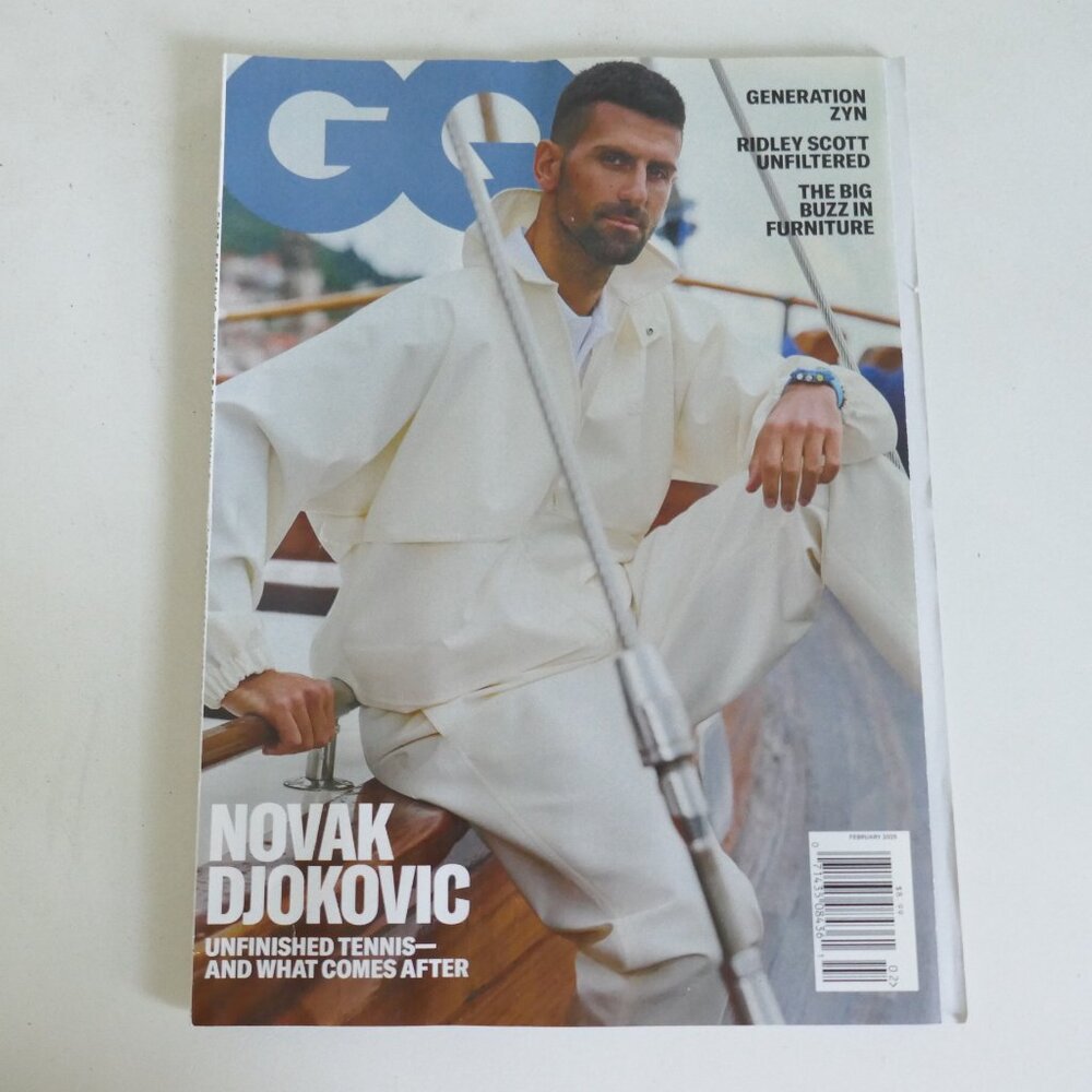 GQ Gentlemen's Quarterly Magazine February 2025 featuring Novak Djokovic